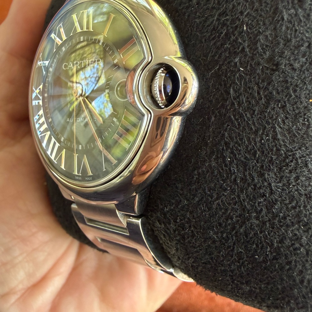 Cartier Black Dial Stainless Steel Ballon Bleu Watch - Picture 4 of 8